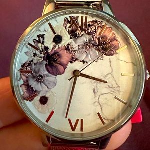 Worn once Olivia Burton flower faces watch